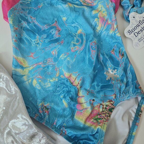 Snowflake Designs NWT Adult Small Leotard Scrunchie Shorts Set - Picture 3 of 3